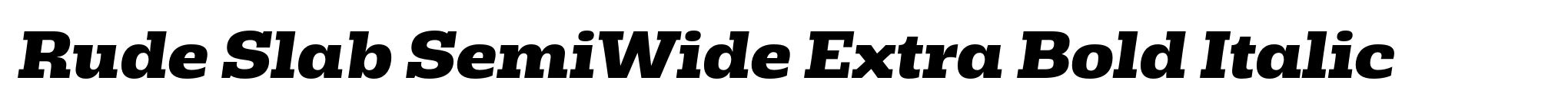 Rude Slab SemiWide Extra Bold Italic image